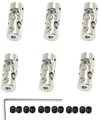 6Pcs 6mm a 6mm giunto albero accoppiamento accoppiamento sterzo connettore girevole accoppiatore per RC Robot barca auto Crawler motore