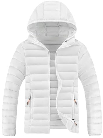 DGKaxiyaHM Veste Bouffante à Capuche Pour Hommes Manteau D'Hiver Matelassé LéGer De Couleur Unie Veste En Duvet MatelasséE Coupe-Vent