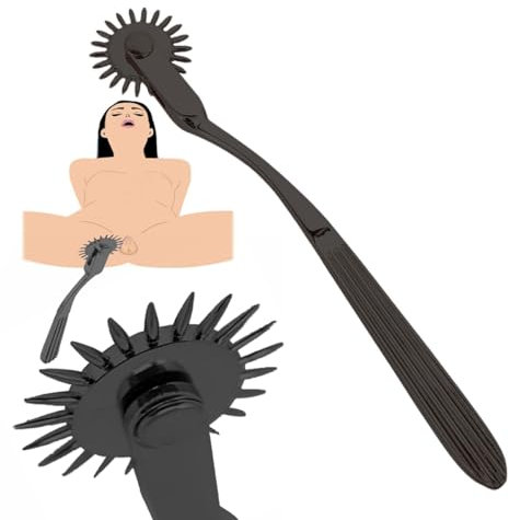 Nervenrad Sex Federkitzler Nadelrad Flirten für Paar Exquisite Nervenräder Nervenrädchen nach Nadelroller Sexspielzeug Frau Schwarz