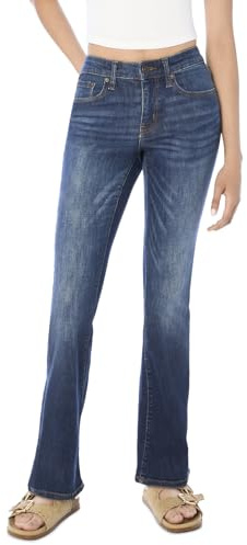 AEROPOSTALE Aero Mid Rise Bootcut Jeans (Pack of 36) Women's, Faded Black, 8 UK/Petite