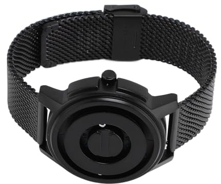 Reloj Flotante Magnético, Reloj con Cuentas Magnéticas, Correa de Acero Inoxidable, Batería de Botón de 40 MAh Resistente Al Agua hasta 30 Metros para Uso Diario (Caja Negra