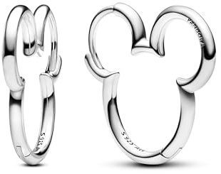 Pandora Disney Micky Maus Silhouette Ohrringe aus Sterling Silber, 293528C00