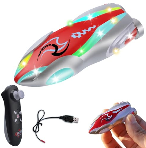 OBEST Bateau télécommandé 2,4 GHz avec lumières LED, rotation/roue, cadeau pour enfants et adultes, jouet aquatique pour enfants