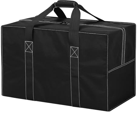 LONALIA 70L Reseväska Resväska Handbagage Moving Bag - Storage Bag Förvaringsväska för Flytt Resor Trädgårdsverktyg 61x30x38cm (Svart)