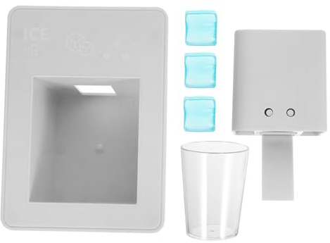 KICHOUSE 1 Ensemble De Machine À Glaçons pour Enfants, Jouet Réaliste, Appareil De Jeu avec Faux Glaçons, Accessoires De Cuisine pour Maison De Poupée, Décoration