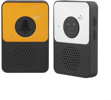 Zilimontt Sonnette sans fil, interphone vocal 2 voies, système d'interphone intérieur et extérieur, portée de 300 m, 4 sonneries, indicateur LED pour la maison et le bureau