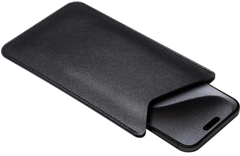 MUDASANQI Pochette universelle en cuir résistant aux chocs pour téléphone portable compatible avec Galaxy S25 S24 S23 S22 Plus, étui de chaussette compatible avec les sports de plein air et le ski