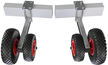 SUPROD 1 Paar Auffahrhilfe Zentriereinrichtung Sliphilfe Boot Trailer PU-Reifen ZENDW-260-PU, schwarz/rot