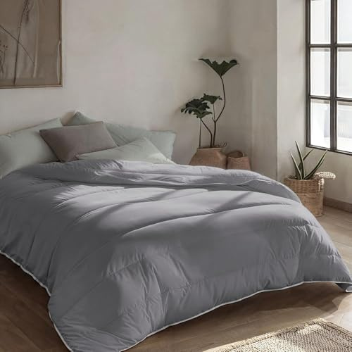 Zelesta Royalbed Ganzjahresdecke 2-in-1 mit integriertem Bezug - maschinenwaschbar - hypoallergen & leicht 300 g/m² Füllung - Zweiseitiges Design - Kein separater Bettbezug erforderlich