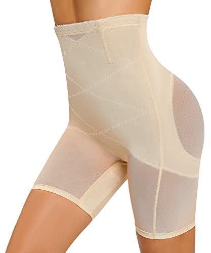 Tuopuda Slip Contenitivo Donna Pancia Piatta Pantaloncini Antisfregamento Corpetto Shapewear Effetto Ventre per Vestito Gonna Elegante, Beige, XL