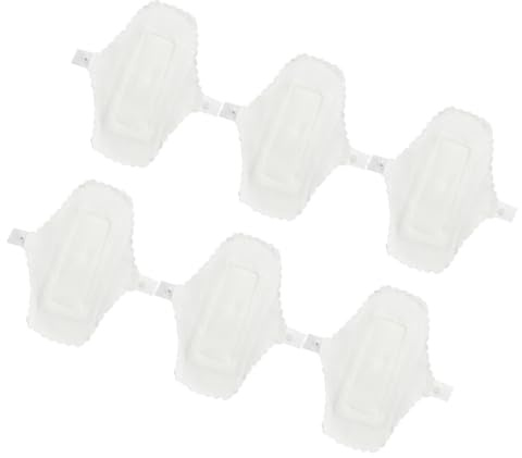 GOOHOCHY Reusable Waterproof Menstrual Cloth Pads Washable Panty Liners with Button 6 Pack Lining for Underpants Travel and Daily Use
