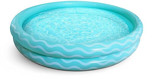 Premium Inflatable Swimming Pool, Easy to Inflate Paddling pool for Kids and Adults, Air pump & Repair Patch Included, Waterproof bag provided for Storage (Lined, 8ft)