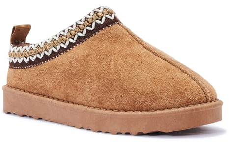 sole london GIRLS SLIP ON WARM FAUX FUR LINED IN OUT DOOR KIDS SLIPPERS SHOES BOOTS