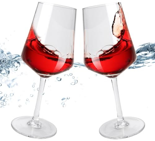 BORDEAG 2 Piezas Copas De Vino De Plástico, Copas De Vino Tinto De 532 Ml, Copas De Vino De Plástico, Copas De Vino Tinto, Copas De Vino Tinto Para Fiestas, Camping, Festivales, Picnics