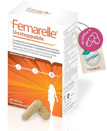 Femarelle Unstoppable – 56 capsule - Supporto dopo la menopausa con DT56a, Vitamina B2, Vitamina D3, Biotina e Calcio