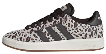 adidas Women's Grand Court Base 00s Shoes, Crystal Linen/Aurora Coffee/core White, 6 UK