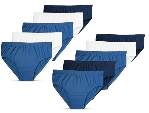 Belvian Boys 10 Pack 100% Cotton Briefs – Soft & Breathable Underwear Knickers, Ages 2 to 16 Years
