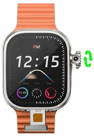 JINSHANGZI Smartwatch 4G 5G Tarjeta SIM 2025 Android Reloj inteligente para hombre y mujer, Howear HW Ultra 3 llamadas GPS NFC videollamada deportes pantalla AMOLED (plata)