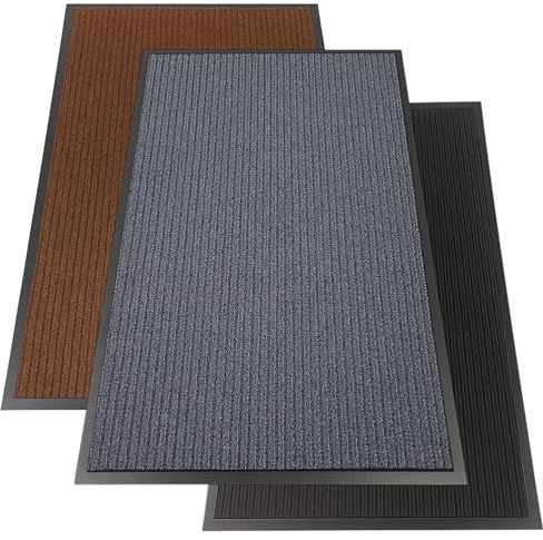 Decorator HOME Fußmatte Grau 120x180 cm – Robuste, rutschfeste Schmutzfangmatte für Innen- und Außenbereich - saugfähige Türmatte aus Polypropylen und PVC