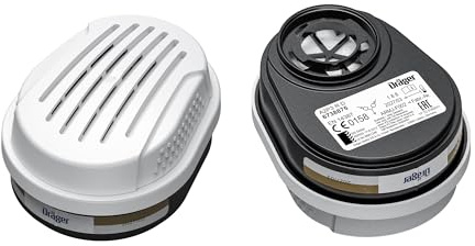 Dräger X-plore Bajonett Kombinations-Filter A2 P3 für Gase und Partikel, Ersatzfilter für Voll- und Halbmasken X-plore 3300, 3500 und 5500, 7 Paar