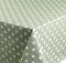 Wachstuch Tischdecke Abwaschbar Eckig 140 x 200 cm Punkte (Salbeigrün)