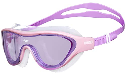 arena The One Mask Junior Anti-Fog Schwimmbrille für Kinder, Schwimmmaske mit Großen Verspiegelten Gläsern, UV-Schutz, Selbstjustierender Nasensteg, Orbit-Proof Dichtungen