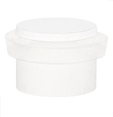 EVI Herrajes | Fermaporta bianco adesivo | Ø24x20 mm | Acciaio inox | Gomma siliconica naturale bianca | Alta adesione | 100% funzionale | Mod. I-163-BBL