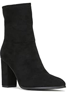 Bottines pointues en suédine