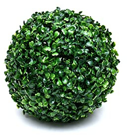 Uposao Artificial Grass Dome Ball Plants Grass Ball Green Plastic Plant Ball Boxwood Decor Cone for Shopping Mall Home Office Wedding Decoration Supplies (23cm, 2Pcs)