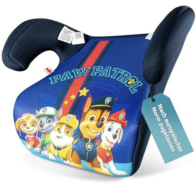 HiTS4KiDS Kindersitzerhöhung Paw Patrol – Praktisch & komfortabel – Geprüfte Sicherheit – Niedliches Lieblingsmotiv für Jungs