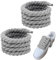 Rope Laces, lacci spessi e spessi, lacci rotondi, in corda di cotone, per Rope Laces Air Force 1, lacci per scarpe 8 mm (150 cm), nastro per scarpe fai da te, resistente agli strappi, grigio., taglia