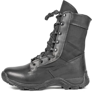 Stivali Tattici Militari da Uomo, Stivali da Combattimento Impermeabili, Leggeri e Traspiranti per Escursioni e Lavoro Outdoor,Nero,46 EU