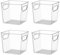 Fuutuu 4 Pack Clear Plastic Storage Boxes for Fridge, Freezer, Cupboard, Pantry, Kitchen Organiser with Handles, Fridge Drawers for Food, Fruit, Vegetable, Snack
