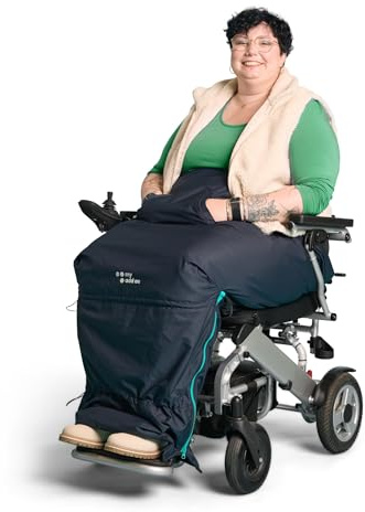 MyBlanket Winter, Compact Wheelchair Cozy with Warm Fleece Lining, Wind & Waterproof, Remain Seated, Leg Protection Rain Cover, for Manual & Electric Wheelchair Users, Powerchair, Mobility Scooter
