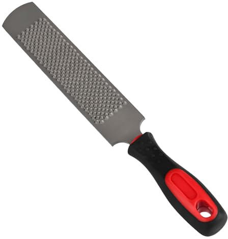 YYTECH Grattoir à sabot double face 20,3 cm pour chevaux, lime à sabot en acier au carbone avec poignée en caoutchouc outil de forgeron à cheval pour cheval, chèvre, vache, âne, animaux, sabot