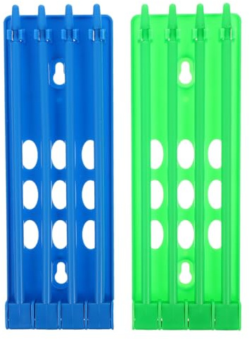 Tofficu Fournitures pour Pigeons Support de Bagues Suspendu Lot de 2 Pièces Bleu et Vert Organisateur de Bagues pour Pattes de Pigeons en Matériau Solide