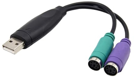 USB till för PS/2-adapteromvandlare 15 cm 2.0 dataöverföring | Anslut ditt för PS/2-tangentbord och till en USB med denna enkla adapter.