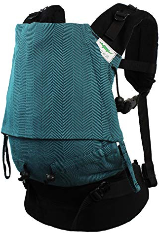 Buzzidil Babytrage ab Geburt - STANDARD Anthony’s Ocean - Bio Baumwolle - Baby Tragesystem mitwachsend (3-36 Monate)