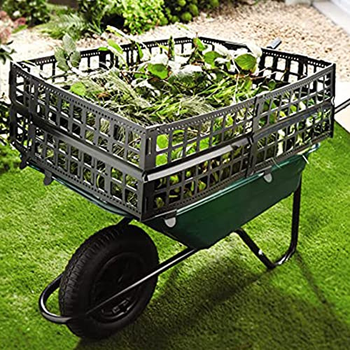 Wheelbarrow Booster – Easy Fit Clip On Adjustable Wheel Barrow Fence for Increasing Height & Capacity – Outdoor Accessory Tool for Transporting Garden Waste, Grass, Leaves, Fruits