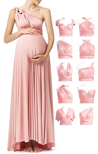72styles Robe Maternité Multiposition, Baby Shower, Mariage, Soirée | Robe Infinity Longue Femme Enceinte - Élastique & Transformable pour Shooting Photo, Baby Shower, Mariage, Soirée