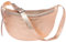 Caspar TL800 stylische große XXL echt Leder Cross Body Gürteltasche, Farbe:roségold metallic, Accessoires:One Size