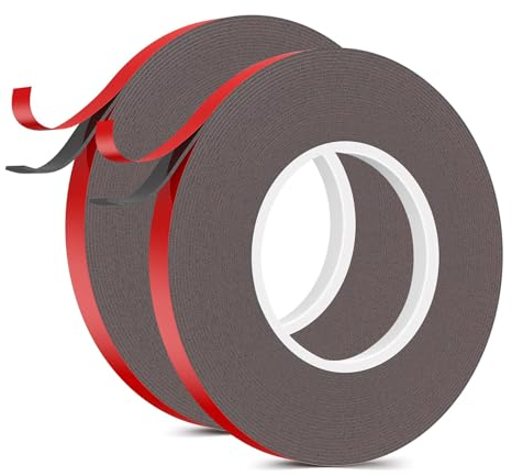 Doppelseitiges Klebeband Extra Stark,10m x10mm Doppelklebeband,3M robustes Multifunktionales Montageklebeband,Stark Klebendes Zweiseitiges 3M-Klebeband für Wand,Bürodekor und Außende