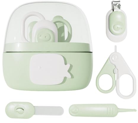 Ensemble de coupe-ongles pour bébés, coupe-ongles pour bébés - Coupe-ongles de dessin animé 4 en 1, soin de manucure, set de ciseaux à ongles, coupe-ongles, ciseaux, lime, pinces, soins de toilettage