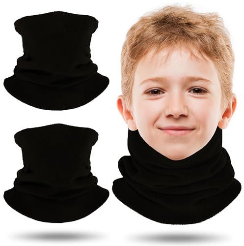 MOAZIFI Loop Schal Kinder, 2 Stück Schlauchschal Halswärmer, Schlauchschal Kinder Winddicht und Warm für Skifahren, Radfahren und andere Outdoor-Abenteuer