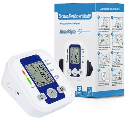 Blood Pressure Monitors,Blood Pressure Machine - CE Certified Approved UK, Standard Blood Pressure Monitor Upper Arm Blood Pressure Machine for Home Use