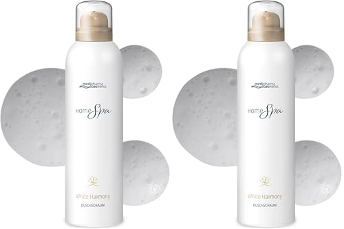 Bagnoschiuma White Harmony Mousse Home Spa - gel doccia naturale per pulizia profonda e delicata con aloe - senza parabeni e siliconi - idea regalo - 200 ml (Confezione da 2)