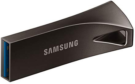 SAMSUNG BAR Plus 3.1 USB Flash Drive, 128GB, 400MB/s, Rugged Metal Casing, Storage Expansion for Photos, Videos, Music, Files, MUF-128BE4/AM, Titan Grey