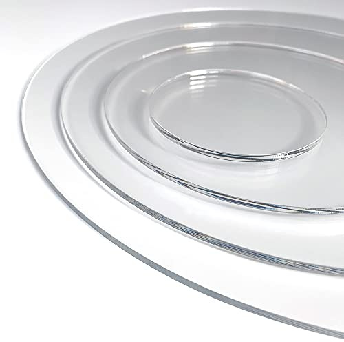 Signalétique.biz France Disque acrylique PMMA transparente 4 mm diamètre 40 cm