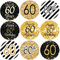 216Pcs 60.Geburtstag Aufkleber Geburtstag Sticker Jahrestag Etiketten Runder Aufkleber für Geschenk-Verpackung Gastgeschenk Hochzeit Mitgebsel Feier Party Dekoration