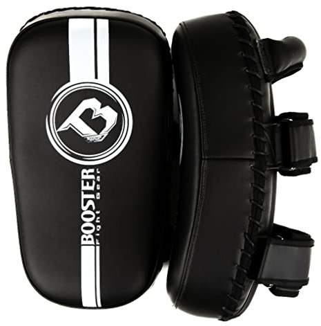 Booster Fightgear Muay Thai Pratzen Dominance - Premium Thai Pratzen Kick Polster Pads Schlagpolster für Kickboxen und Thaiboxen, Schwarz